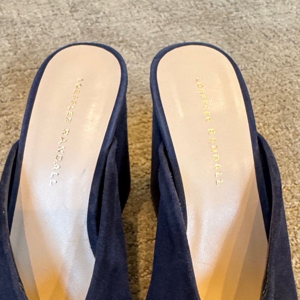 Leoffler Randall - Women's Black Heeled Mules - Picture 2 of 9